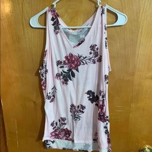 NWOT pink floral tank